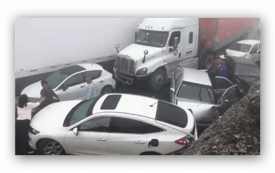 CIERRE DE CIRCULACIÓN EN EL KILÓMETRO 37 SALTILLO-MONTERREY A CAUSA DE ACCIDENTE VIAL #PRECAUCIÓN