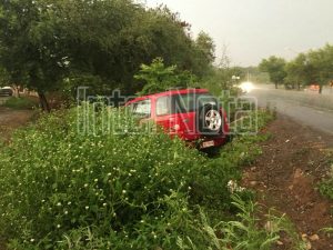 SE REGISTRA ACCIDENTE TIPO SALIDA DE CARPETA NO HAY LESIONADOS.