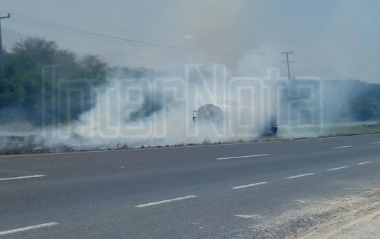EN VIVO SE INCENDIA CAMELLÓN CENTRAL