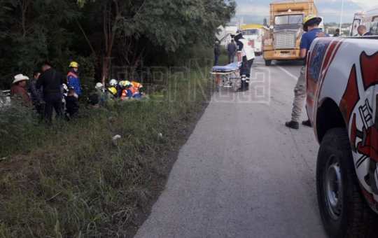 SE REGISTRAN ACCIDENTES A LA ALTURA DE LA COMUNIDAD LA CÁSCARA ELEMENTOS DEL EN EL MUNICIPIO DE MONTEMORELOS N.L.