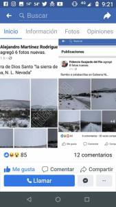 DESCARTA PROTECCIÓN CIVIL CAÍDA DE NIEVE EN EL MUNICIPIO DE GALEANA.