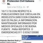 DESCARTA PROTECCIÓN CIVIL CAÍDA DE NIEVE EN EL MUNICIPIO DE GALEANA.
