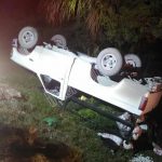 SE REGISTRA VOLCADURA EN CARRETERA SAN MATEO