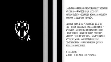 ACCIDENTE DE AFICIONADOS DE RAYADOS DEJA DOS MUERTOS