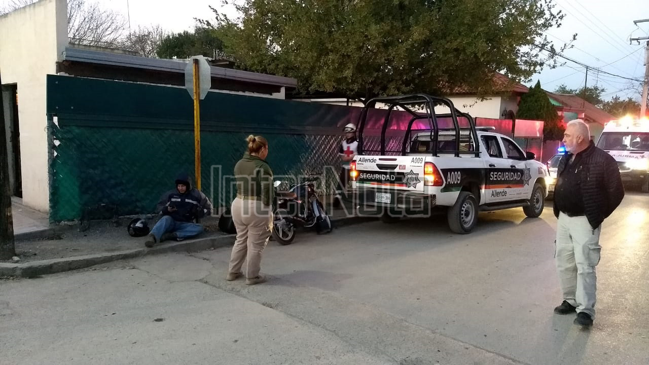 UNA PERSONA LESIONADA, EN ACCIDENTE DE MOTOCICLETA, ALLENDE