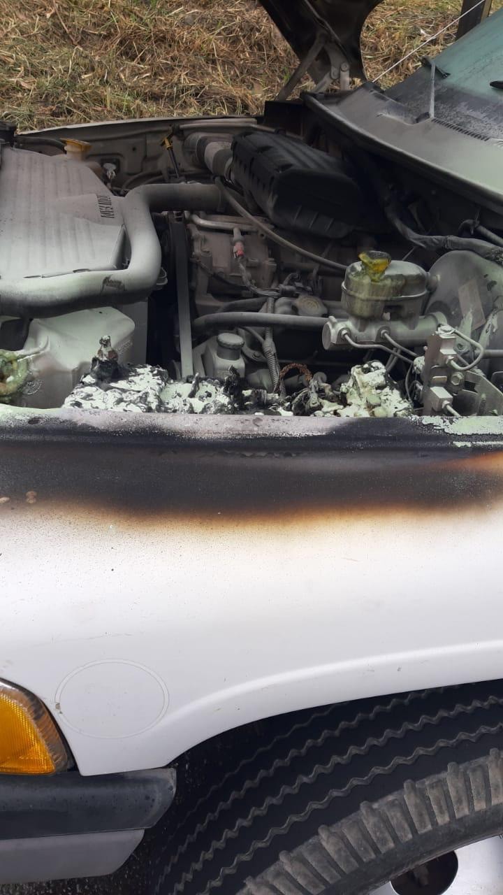 #GUADALUPE_ FLAMASO EN VEHÍCULO MOVILIZA A CUERPOS DE AUXILIO.