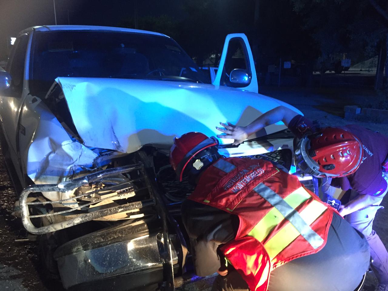 CHOCA Y SE DA A LA FUGA, LO DETIENEN METROS MAS ADELANTE.