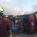 SE REGISTRA VOLCADURA EN CARRETERA NACIONAL A LA ALTURA DE CABEZONES, HUALAHUISES N.L. Extremen precauciones...