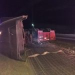 SE REGISTRA FUERTE VOLCADURA.