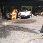 FLAMAZO PROVOCA INCENDIO DENTRO DE UNA VIVIENDA.