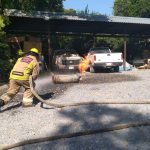FLAMAZO PROVOCA INCENDIO DENTRO DE UNA VIVIENDA.