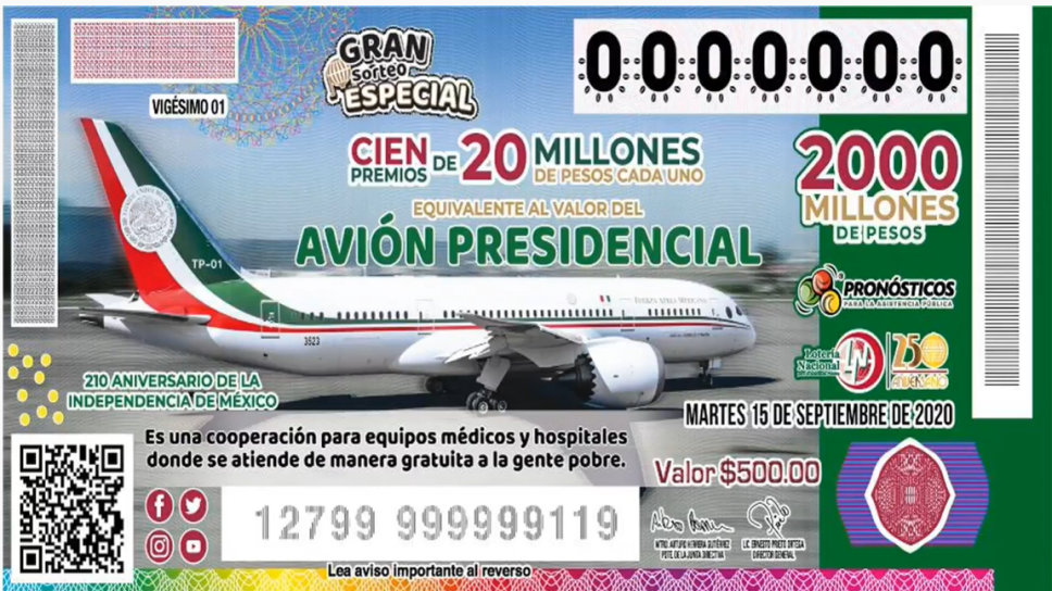 LLEGAN LOS BOLETOS DEL AVIÓN PRESIDENCIAL A NUEVO LEÓN.