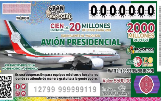 LLEGAN LOS BOLETOS DEL AVIÓN PRESIDENCIAL A NUEVO LEÓN.