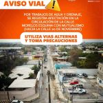 Aviso Vial en Cadereyta
