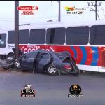 APARATOSO ACCIDENTE EN AV. RUIZ CORTINES MOVILIZA A AUTORIDADES