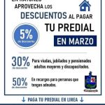 RAYONES || APROVECHA EL 5% DE DESCUENTO DEL MES DE MARZO EN EL PAGO DE TU PREDIAL.