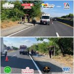 MUER3 MOTOCICLISTA EN ACCIDENTE EN LINARES