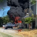 INCENDIO EN BALDÍO MOVILIZA A PROTECCIÓN CIVIL EN JUÁREZ