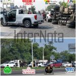 VOLCADURA DE CAMIÓN Y CHOQUE GENERAN MOVILIZACIÓN EN CARRETERA NACIONAL