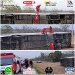 VOLCADURA DE AUTOBÚS DEJA PERSONAS FALLECIDAS Y VARIOS LESIONADOS EN TAMAULIPAS
